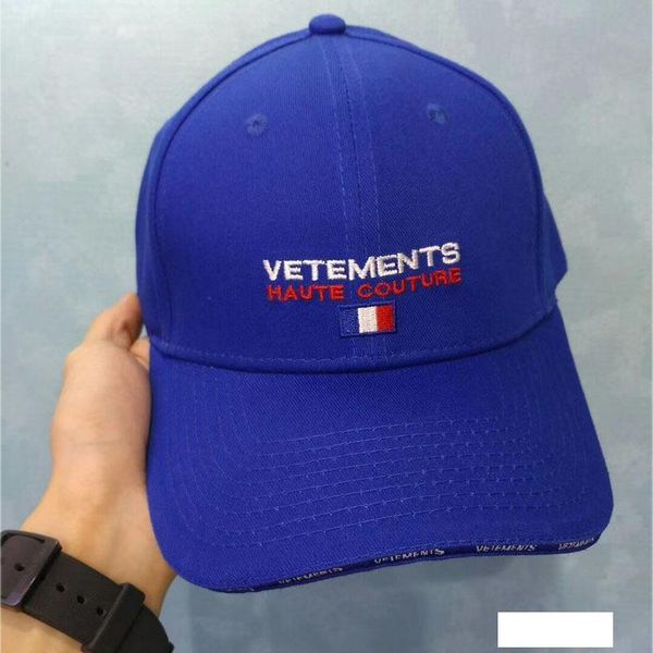 

vetements hat men women summer streetwear embroidery vetements caps 2018 boy girls cool adjustable blue baseball cap, Blue;gray