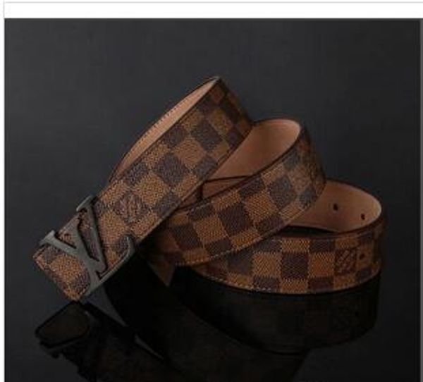 

2019 men designers genuine leather belt gold silver letter buckle waistband belts belt no box q9k, Black;brown