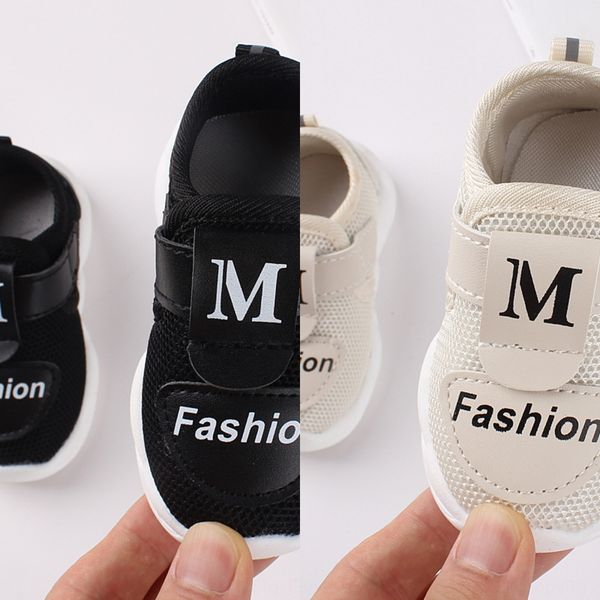 

autumn 2020 children's breathable mesh boys sports shoes sports shoes casual girls anti-skid running soft bottom baby 2388, Black