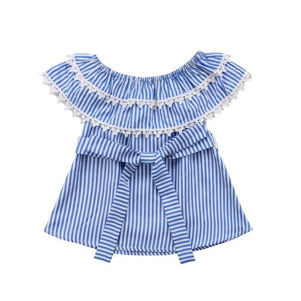 

kids baby girl lace tassel off shoulder striped dress party princess mini dresses clothes, Red;yellow