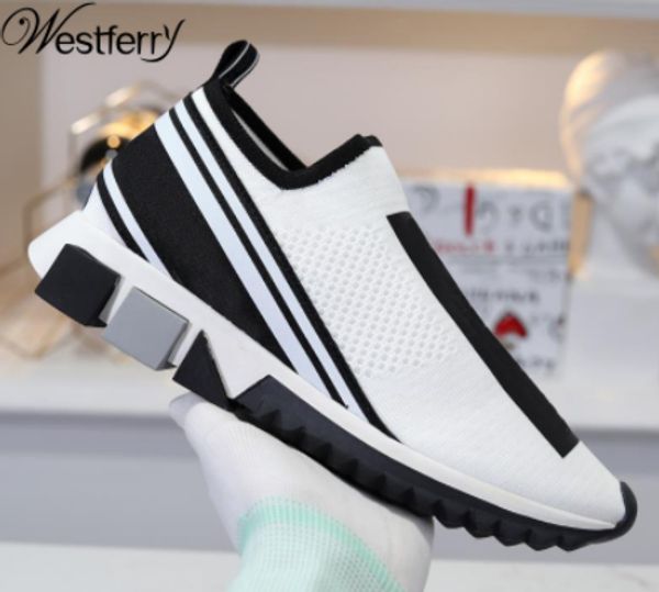 

with box women sneakers moda mujer 2020 luxury shoes women designers casual shoes women platform sneakers slip-on platform sneakers, Black