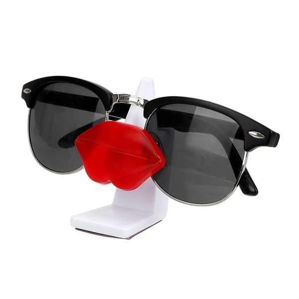 

red lips shape car glasses frame stylish with decorative car glasses case