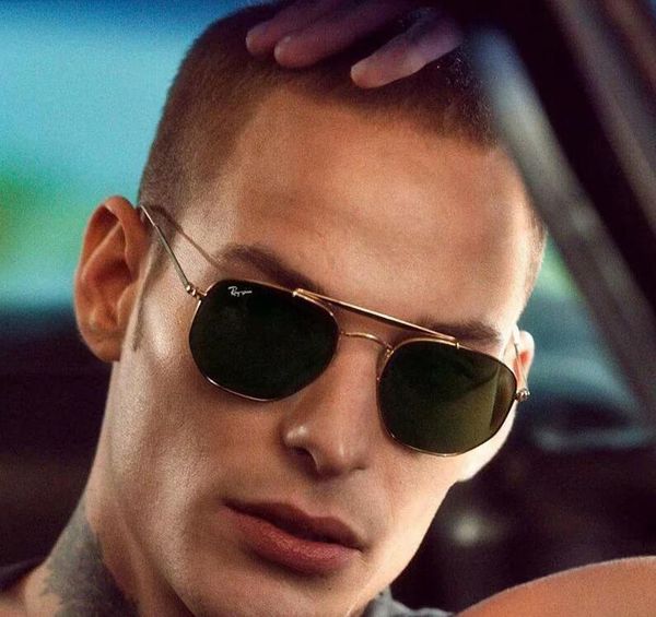 

very cool very good outdoor sunglasses for men and women classic style 3648 fashion pilot sun glasses with original box, Black