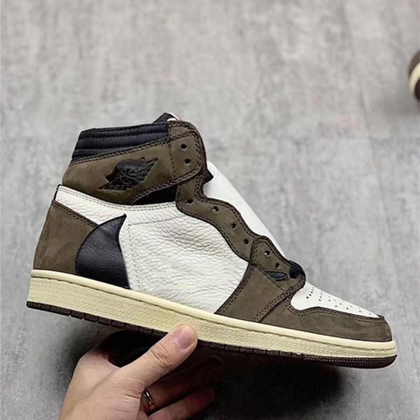 

new release 1 high og travis scotts cactus jack suede dark mocha ts sp 3m basketball shoes men women 1s sneakers with box