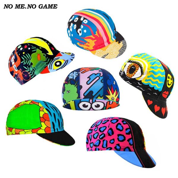

no me no game classic cartoon funny men&women cycling caps breathable road mountain bike headwear  fits all, Black