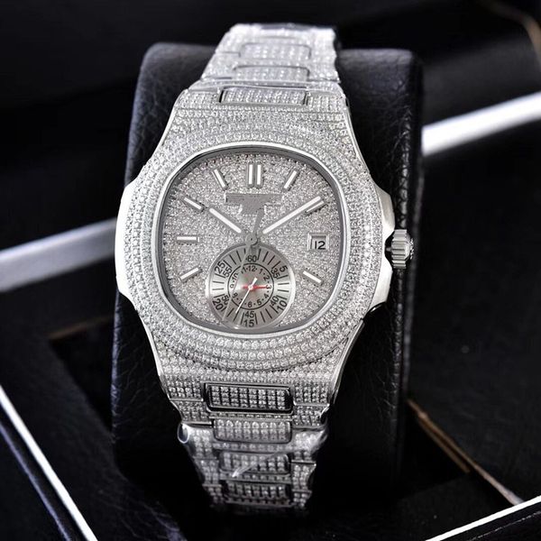 

2018 new men watch eta 2813 automatic movement 5980 mens watches 41mm 316l rose gold stainless steel strap, Slivery;brown