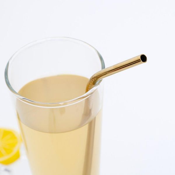 

stainless steel straw and brush reusable bend and straight metal extra long stainless steel straw drinking straws ing