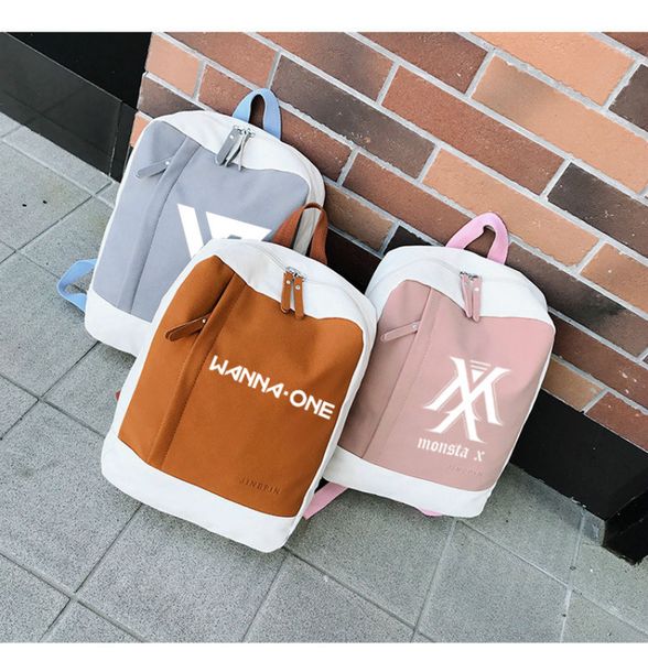 

sac a dos exo got7 wanna one canvas backpack women twice monsta x seventeen blackpink harajuku bag backpack femme