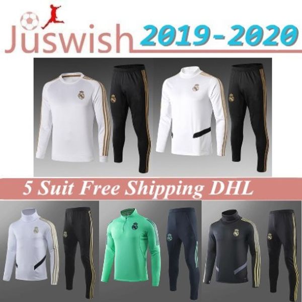 

2019 2020 real madrid tracksuit training suit veste de football men 19/20 hazard asensio isco youth survÃªtement real madrid, Black;red