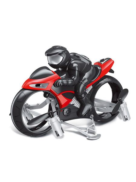 

remote control motorcycle 2 in 1 land air 2.4ghz flying off-road motorcycle drone with 360 degree rotation drift headless mode