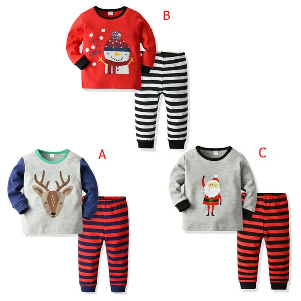

fashion kids boy christmas clothes long sleeve pullovers striped pants xmas outfits kids sets clothing children outfits, White