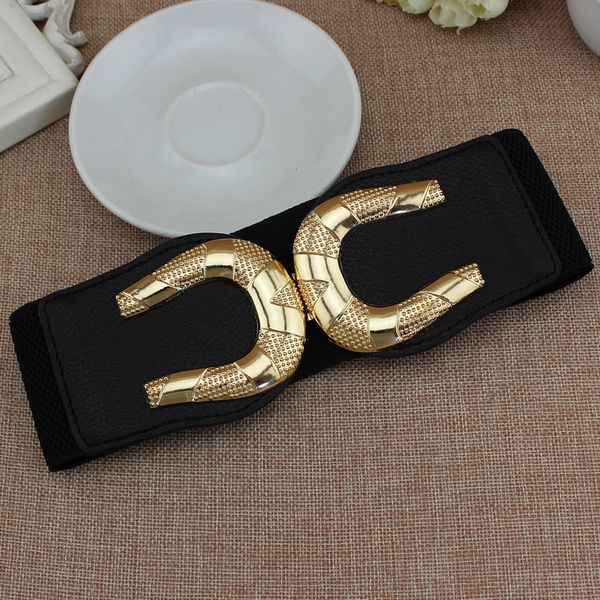 

all black 65cm long c$c waist belt wide cummerbund strap dress adornment for women waistband, Black;brown