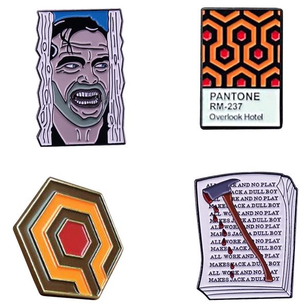 

the shining enamel pin jack carpet badge horror movie lovers great gift, Gray