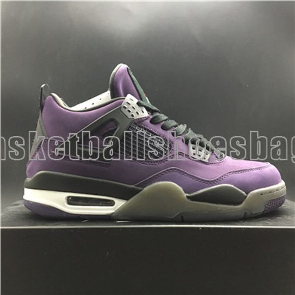 

j4 4s basketball shoes iii new purple joint men sports shoes sneaker for men with box and socks 1