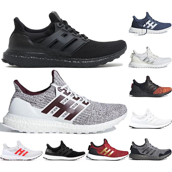 

2019 ultra boost 3.0 4.0 triple black white primeknit oreo cny grey men women running shoes ultraboost sport designer sneakers 36-45, White;red