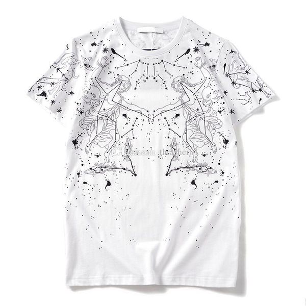 

роскошные мужские конструктора t shirt мужчины женщины высокое качество короткие рукава мода пары лето хлопок t shirt 4 цвета, White;black