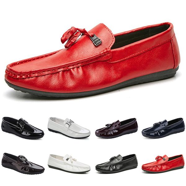 

2020 designer luxury mens women casual shoes black loafers flat patent leather slip on fashion trainers sneakers size 39-44 color25