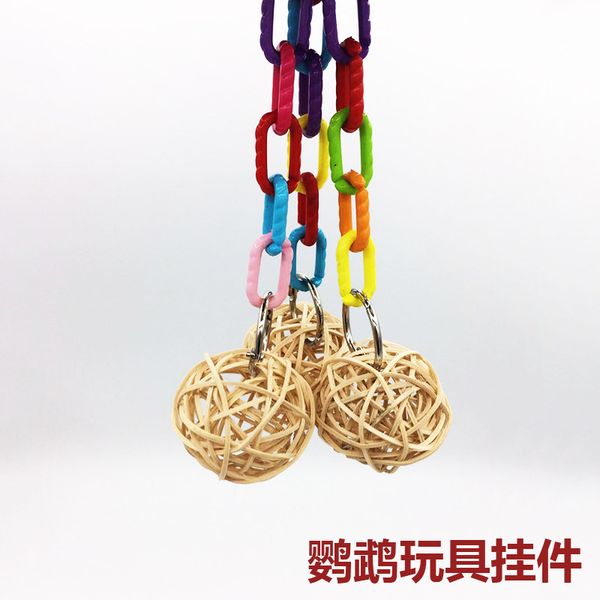 

sepaktakraw in will small-sized parrot toys pure natural primary sepaktakraw natural materials suspension string catch under the feet toys