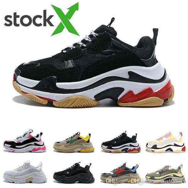 

designer paris 17fw triple s sneakers for men women black red white green casual dad shoes tennis luxury increasing shoe 36-45