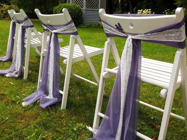 2019 Lace Tulle Vintage 2019 Wedding Chair Covers Cheap Fashion