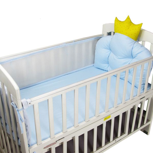 

crown summer breathable type baby bed bumper set 5 pcs ,newborn baby crib bumper,kids crib around cushion ,baby cot protector pillows