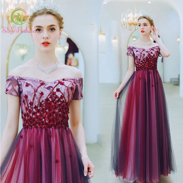 

he's bride new boat neck off the shoulder lace up back floor length long wine evening dress party formal gown formal dress, White;black