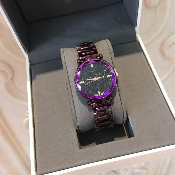 

2019 women watch fashion luxury purple/blue steel famous design relojes de marca mujer lady dress watches relojes de marca mujer, Slivery;brown