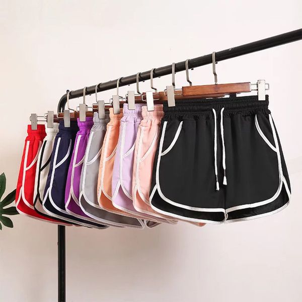 

simple women 2019 casual shorts patchwork body fitness workout summer shorts female elastic skinny slim beach egde short hot, White;black
