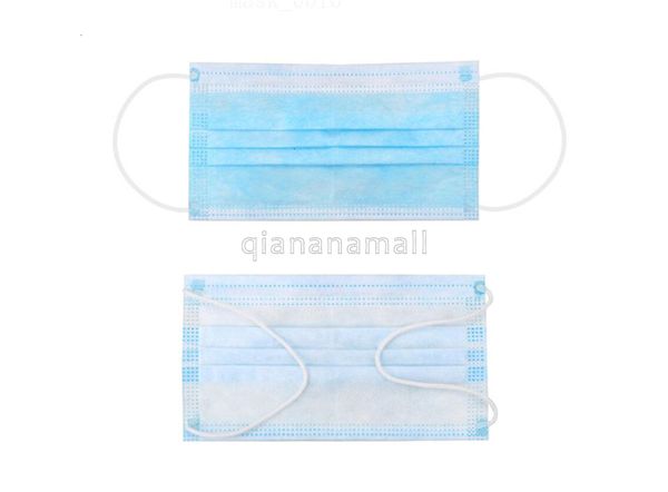 

50pcs одноразовая 50 3 слоя пыли маски универсальные размер гипоаллергенный latex free синий цвет салона домащний great для личного здоровья