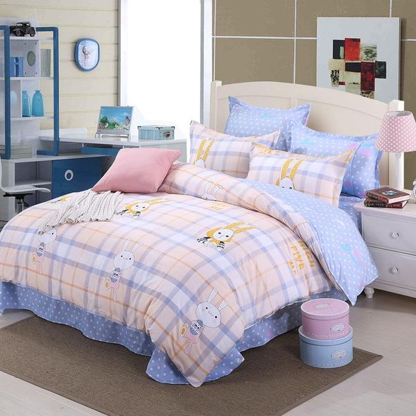 

fashion new geometric flat sheet set duvet cover bed sheet pillowcase twin full  king size soft bed linen cover set