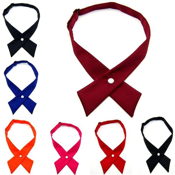 

women men cross bow ties adjustable detachable collars shirt accessory wedding gift cravat bowtie, Blue;purple