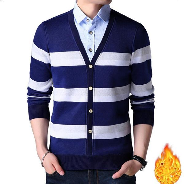 

winter sweater men new business casual fashion knitted pattern fake two pieces pullover coat thick warm velvet knit sweater 4xl, White;black