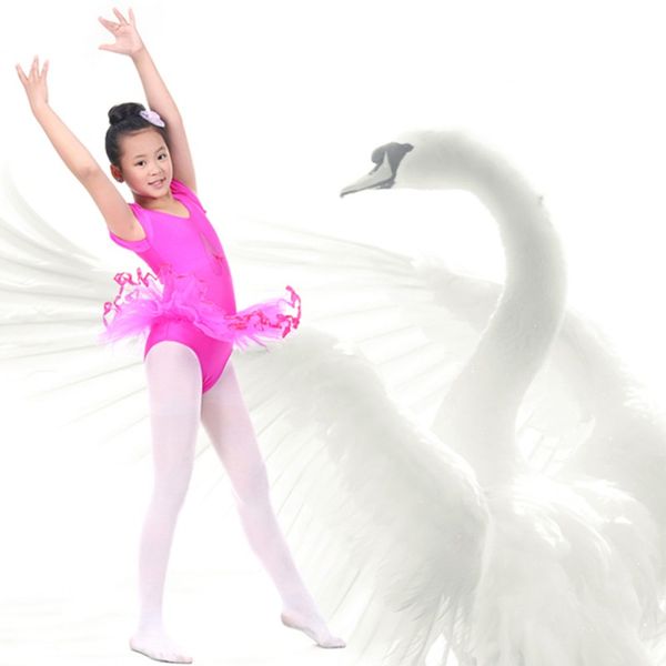 

2019 child girls training gymnastics ballet tutu leotard short sleeve dance dress 4 size, Black;red