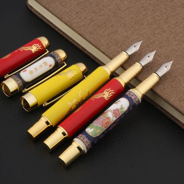 

ceramic blue and white porcelain chinese painting medium nib fountain pen