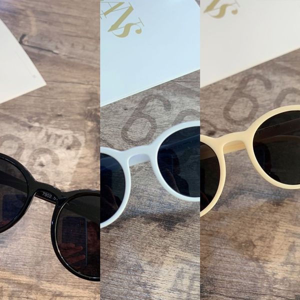 

2019 children's sun personalized round frame street p sun-proof sun sunglasses t-stage catwalk glasses, Blue