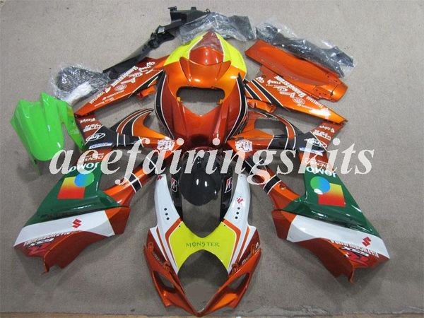 

4 gifts new abs motorcycle full fairings set fit for suzuki gsx-r1000 k7 2007 2008 07 08 bodywork set orange