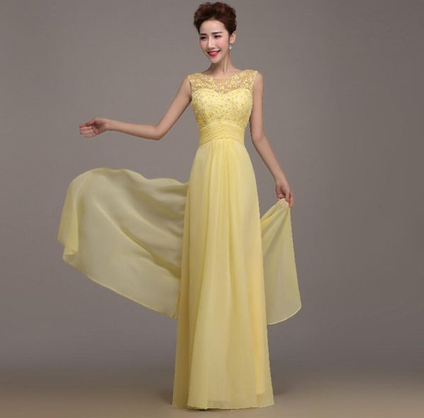 

floor-length yellow chiffon evening gowns beading sky blue chiffon long evening dress with lace evening gown, Black;red