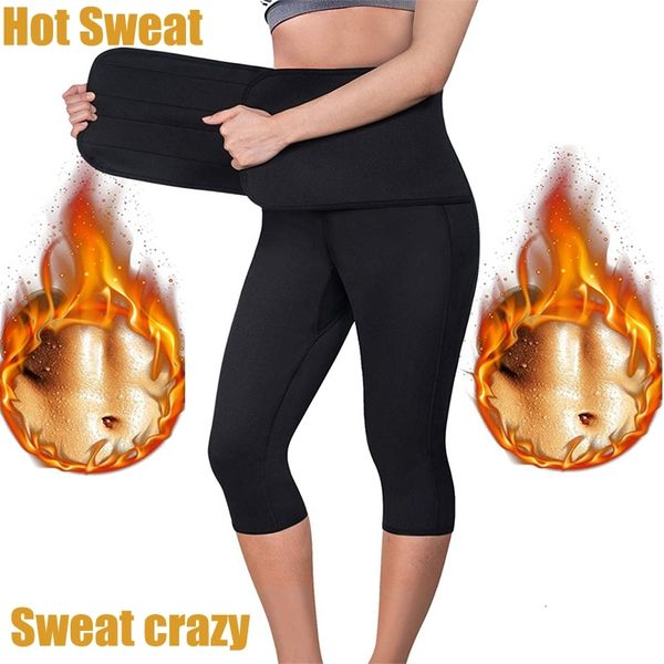 

waist trainer body shaper new slimming tummy belly control panties fat burning loose weight workout pants with sauna belt