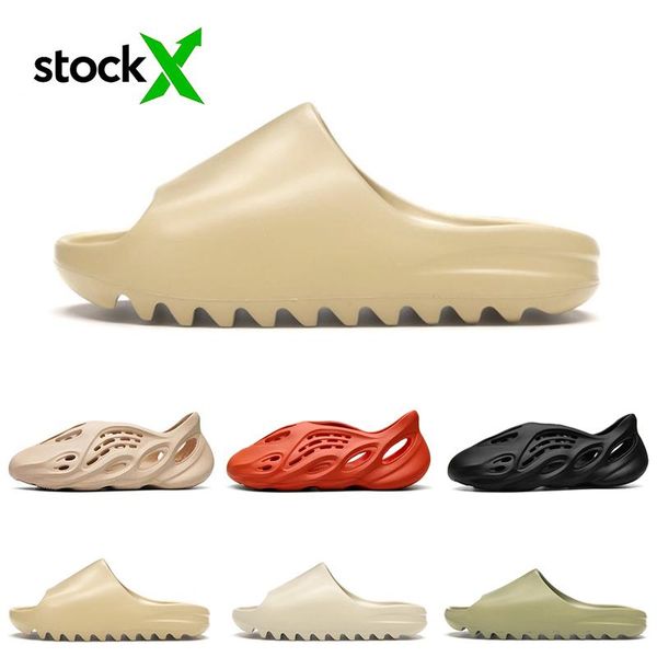 

stock x kanye west slippers foam runner clog sandal women mens designer slides sandals sliders platform house outdoor slipper 36-45