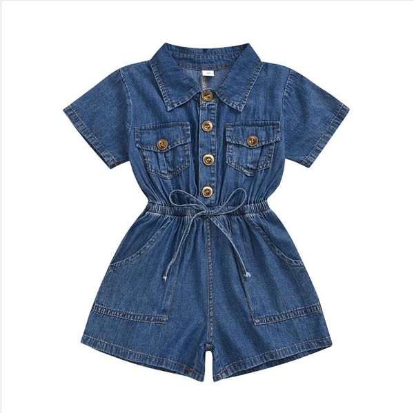 

uk toddler kids baby boy girl blue jeans jumpsuit romper jumpsuit clothes outfit