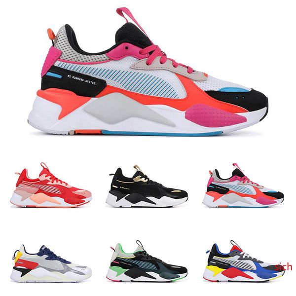 

2019 new sale rs-x men women fashion running shoes black green gold red atoll bright peach athletic mens trainers sports sneakers size 36-45
