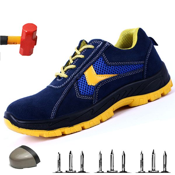 

2019 anti-smashing anti puncture men's boots non-slip wear-resistant protective shoes outdoor summer breathable safety shoes, Black