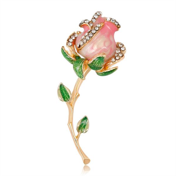 

rhinestone brooch enamel flower brooch pin alloy diamond brooch wholesale jewelry for women hat bag shoes cloth accessories, Gray