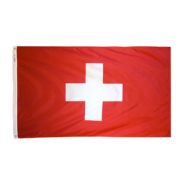 90x150cm Switzerland Flag 3X5 bandeira Durable 100% Hanging poliéster Nacional da China Bandeiras Fornecedor, frete grátis