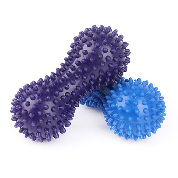

peanut massage ball spiky trigger point relief muscle pain stress peanut ball therapy health care gym muscle relex apparatus