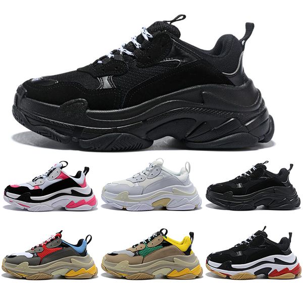 

with socks new fashion triple s designer low old dad sneaker combination soles boots mens womens fashion casual shoes 36-45