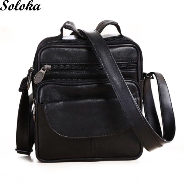 

2019 design cowhide simple business briefcase satchel bag luxury leather man portable shoulder crossbody multifunction