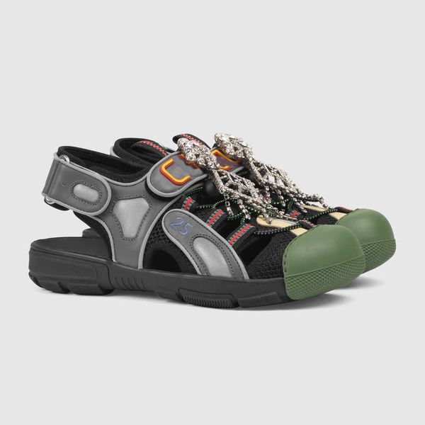 

the new 2019 fashion casual sandal outfitter with diamond-encrusted sandals is designed for women with a size 35-40 strap box r56, Black