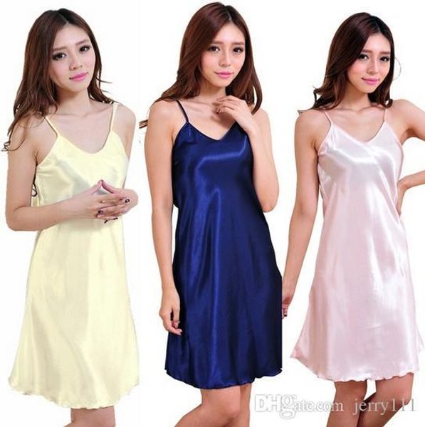 

sexy silk халат rayon спагетти ремень robe v-образным вырезом платья мягкая nightgown белье пижамы невесты невесты мантия для женщин lc485, Black;red