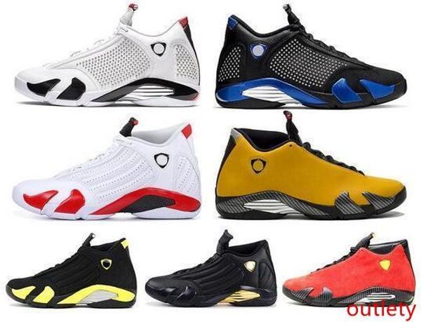 

14s 2019 mens basketball shoes xiv 23 candy cane reverse black toe indiglo fusion varsity red suede last sleather dmp sports trainers